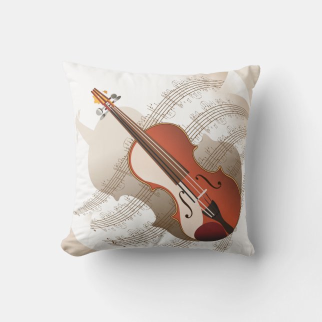 Very Cool Music Style Throw Pillow (Front)
