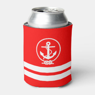 Very Cool Nautical Anchor Pattern Can Cooler