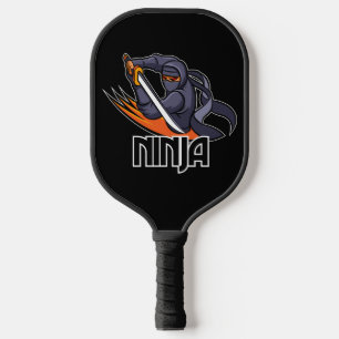 Very Cool Ninja Warrior with Sword Pickleball Paddle