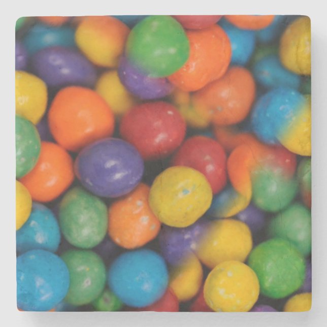 Very Cool Pile of Candy Stone Coaster (Front)