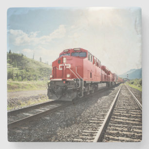 Very Cool Railroad Train Stone Coaster