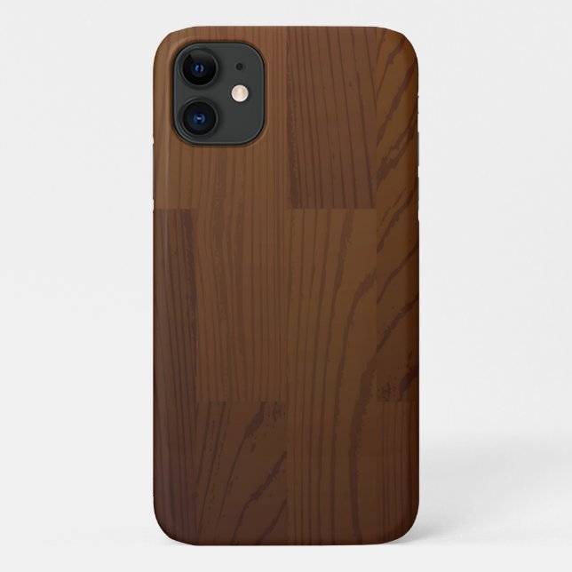 Very Cool Simulated Wood Panel iPhone Case (Back)