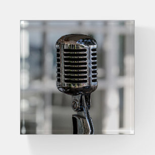 Very Cool Vintage Retro Style Microphone Paperweight