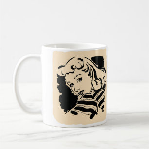 Very Cool Vintage Woman Sketch Coffee Mug