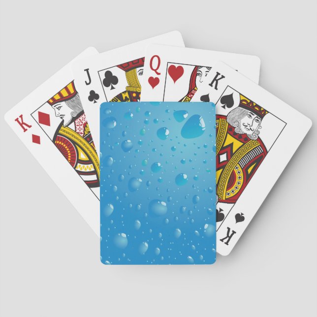 Very Cool Water Droplets Deck of Playing Cards (Back)