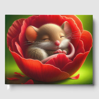 Very Cute Baby Mouse Sleeping Guest Book