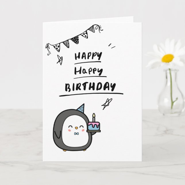 very cute Birthday Card  (Small Plant)