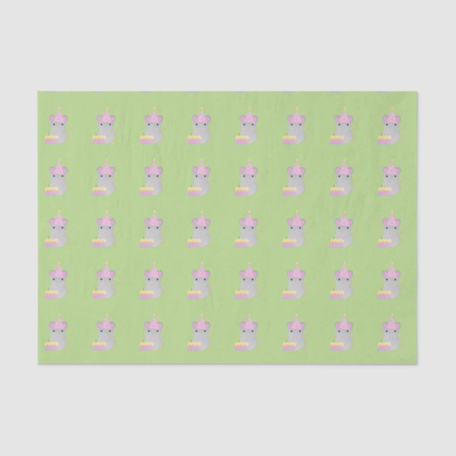 Very Cute Birthday Party Mouse Tissue Paper (Front)