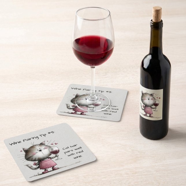 Very Cute Cat With Wine Coaster (Creator Uploaded)
