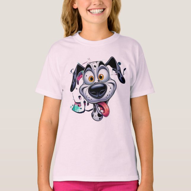 very cute funny happy smiling puppy T-Shirt (Front)