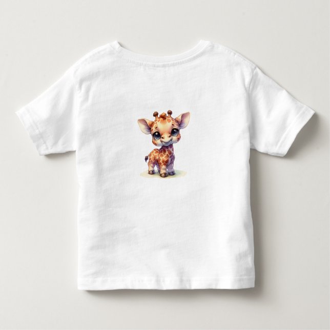 Very cute giraffe toddler T-Shirt (Back)