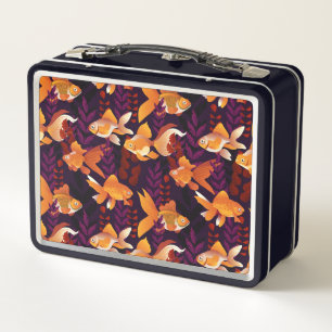 Very Cute Goldfish Metal Lunch Box