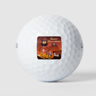 Very Cute Happy Halloween Design Golf Balls
