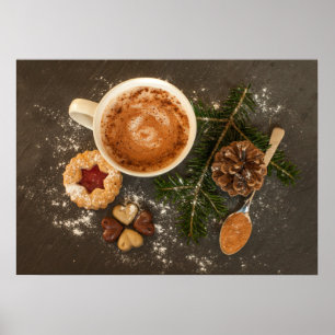 Very Cute Hot Chocolate, Cookie & Candy Poster