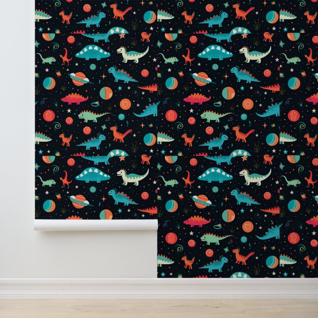 Very Cute Outer Space Dinosaurs Wallpaper (Application)