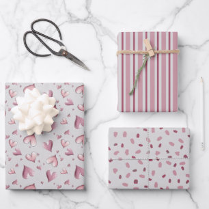 Very Cute Pastel Pinks Wrapping Paper Sheets