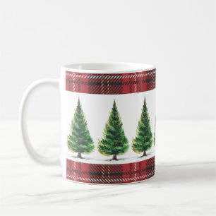 Very Cute Plaid Christmas Tree Coffee Mug