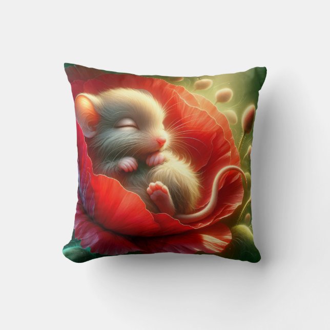 Very cute sleeping Mouse Cushion (Front)