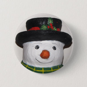 Very Cute Snowman Button