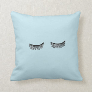 Very Cute Tumblr Blue Eyelash Pillow