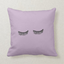 Very Cute Tumblr Purple Eyelash Pillow