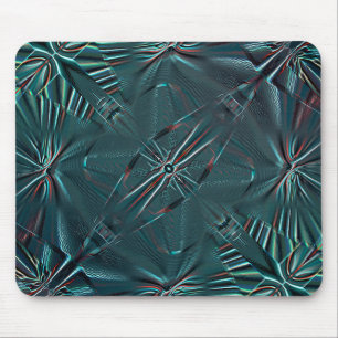 Very dark cyan abstract shapes in dotted texture mouse pad