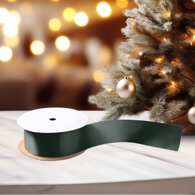 Very Dark Forest Green - Minimalist Satin Ribbon (Creator Uploaded)