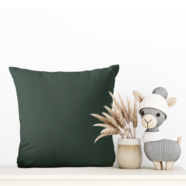 Very Dark Forest Green - Throw Pillow (Creator Uploaded)