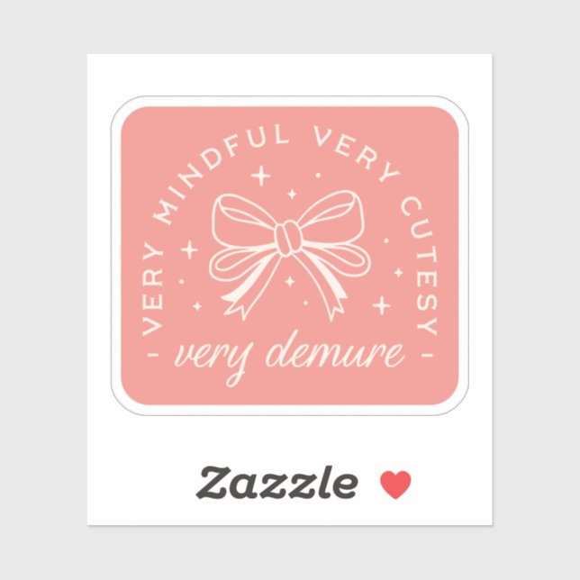 Very demure coquette ribbon pink aesthetic (Sheet)