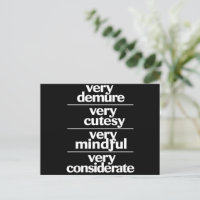 Very Demure Very Cutesy Very Considerate Demure