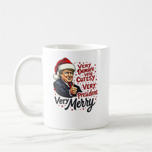 Very Demure Very Cutesy Very President Christmas Coffee Mug