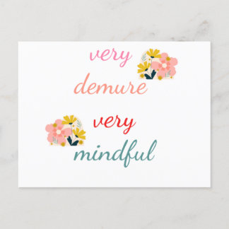 very Demure, very demure very mindful Postcard