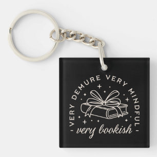 Very demure very mindful book lover key ring