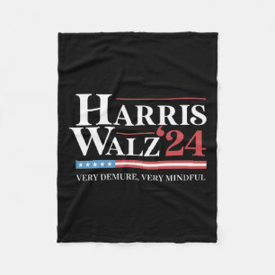 Very Demure Very Mindful Kamala Harris Wheimer 202 Fleece Blanket