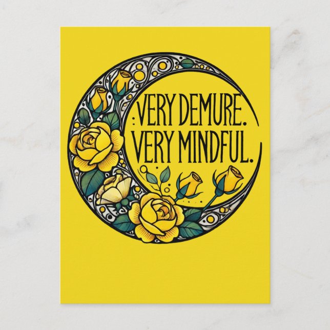 Very Demure Very Mindful Meme                      Postcard (Front)