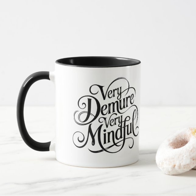 Very Demure Very Mindful  Mug (With Donut)