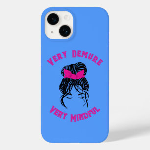 "Very Demure, Very Mindful" Pink Case-Mate iPhone 14 Case