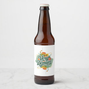 Very Demure Very Mindful Trend Demure & Mindful  Beer Bottle Label