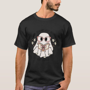 Very Demure Very Mindful Very Cutesy Ghost Book Ha T-Shirt