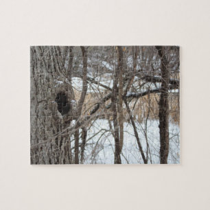 Very difficult tree forest winter scene puzzle