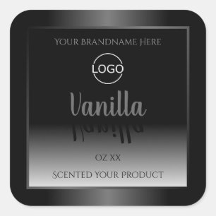 Very Elegant Black and White Product Labels Logo