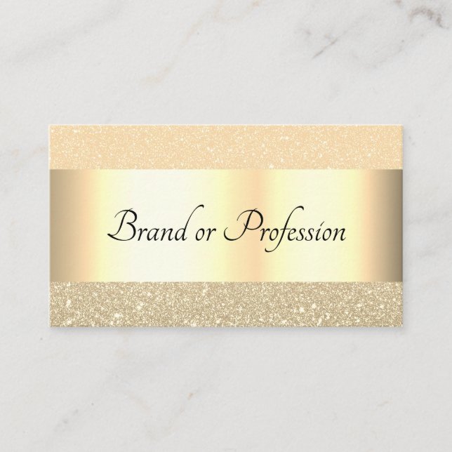 Very Elegant Gold Effect Design Professional Business Card (Front)