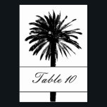 Very elegant palm tree wedding table number cards<br><div class="desc">Very elegant palm tree wedding table number cards. Custom table signs for party seating and more. Beautiful table decor for tropical beach destination wedding reception. Help quest find their table and seats quickly. Trendy table decor and decorations. Chic typography template with exotic palm tree silhouette. Also great for summer outdoor...</div>