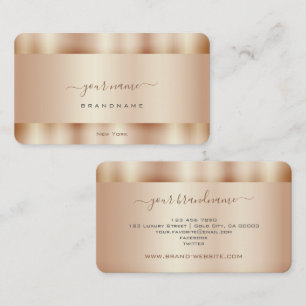 Very Elegant Rose Gold Coloured Effect Professiona Business Card