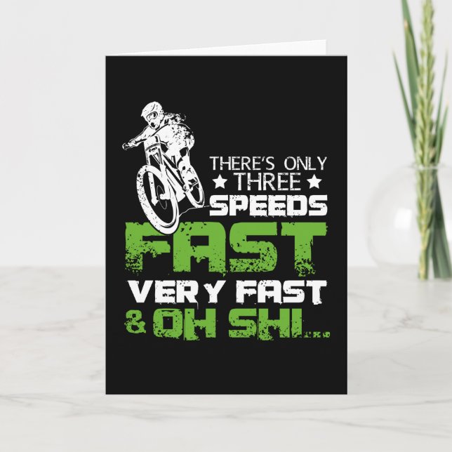 Very Fast Mountain Bike Card (Front)