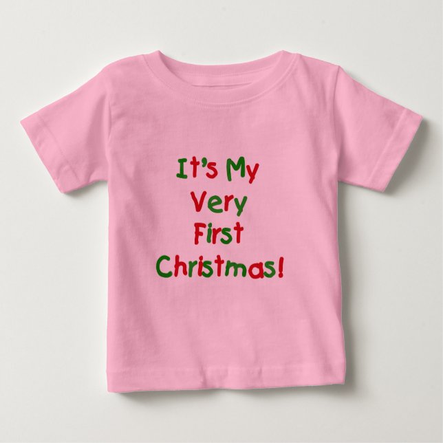 Very First  Christmas Baby T-Shirt (Front)
