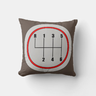 Very Fun 6-Speed Shift Knob Throw Pillow