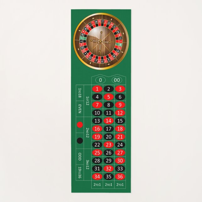 Very Fun American Roulette Table Yoga Mat (Front)