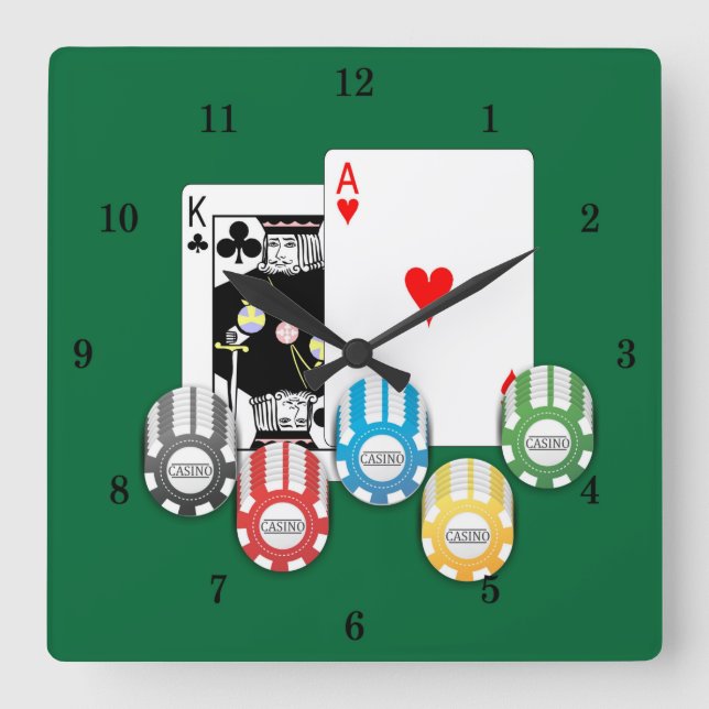 Very Fun BlackJack Casino Wall Clock (Front)