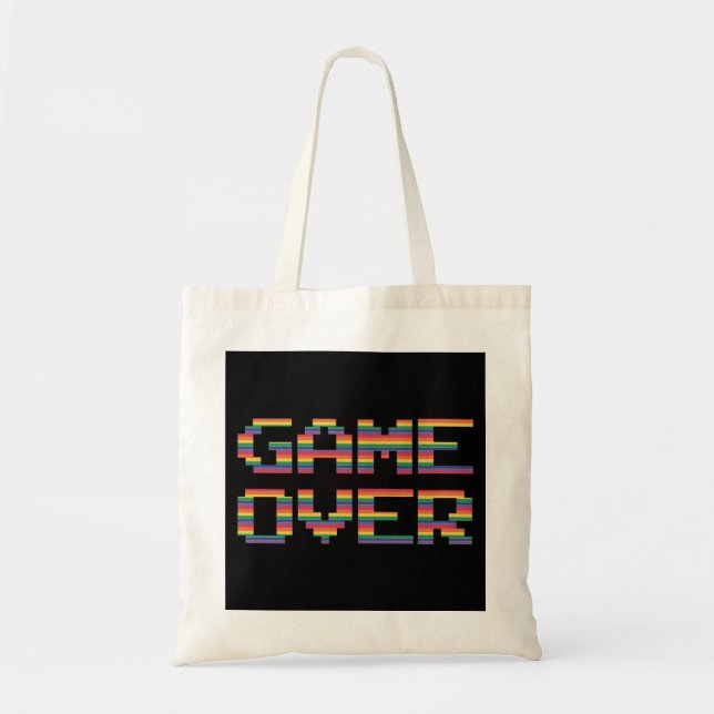 Very Fun Classic Arcade Game Over Tote Bag (Front)